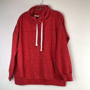 J. AMERICA GMC Red Cowl Neck Sweatshirt Size Medium